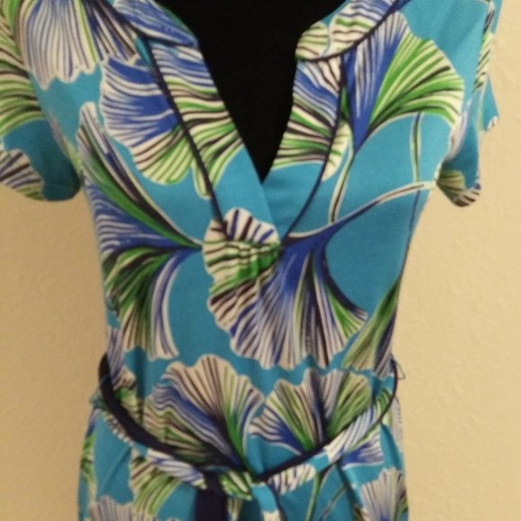 Lili Pulitzer Floral Blue Dress - Picture 2 of 7